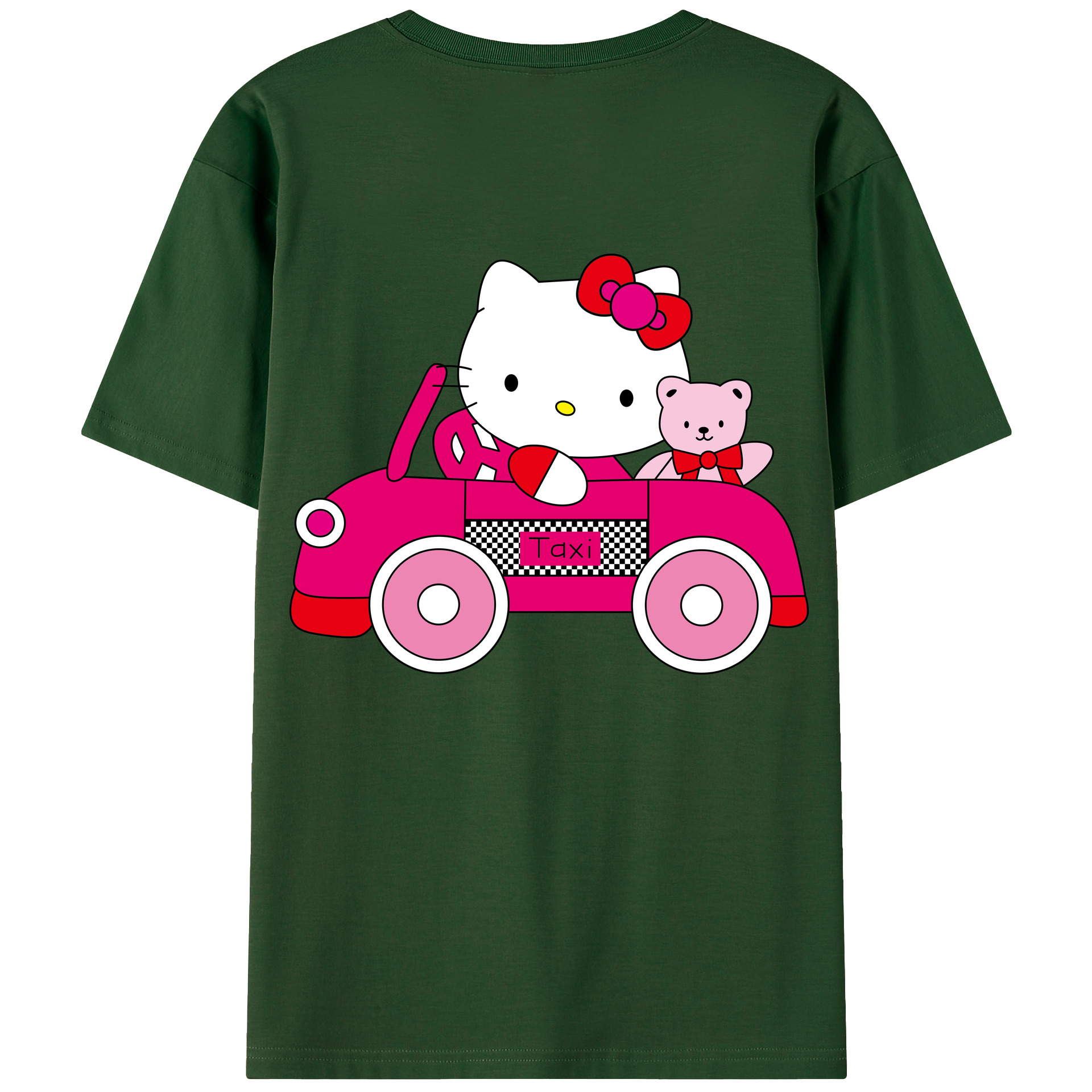 （画像用） Hello Kitty ハローキティ 綿100％半袖Tシャツ（背面プリント）